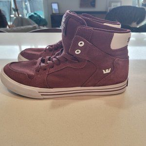 Men's Maroon Vaider Suede High Top